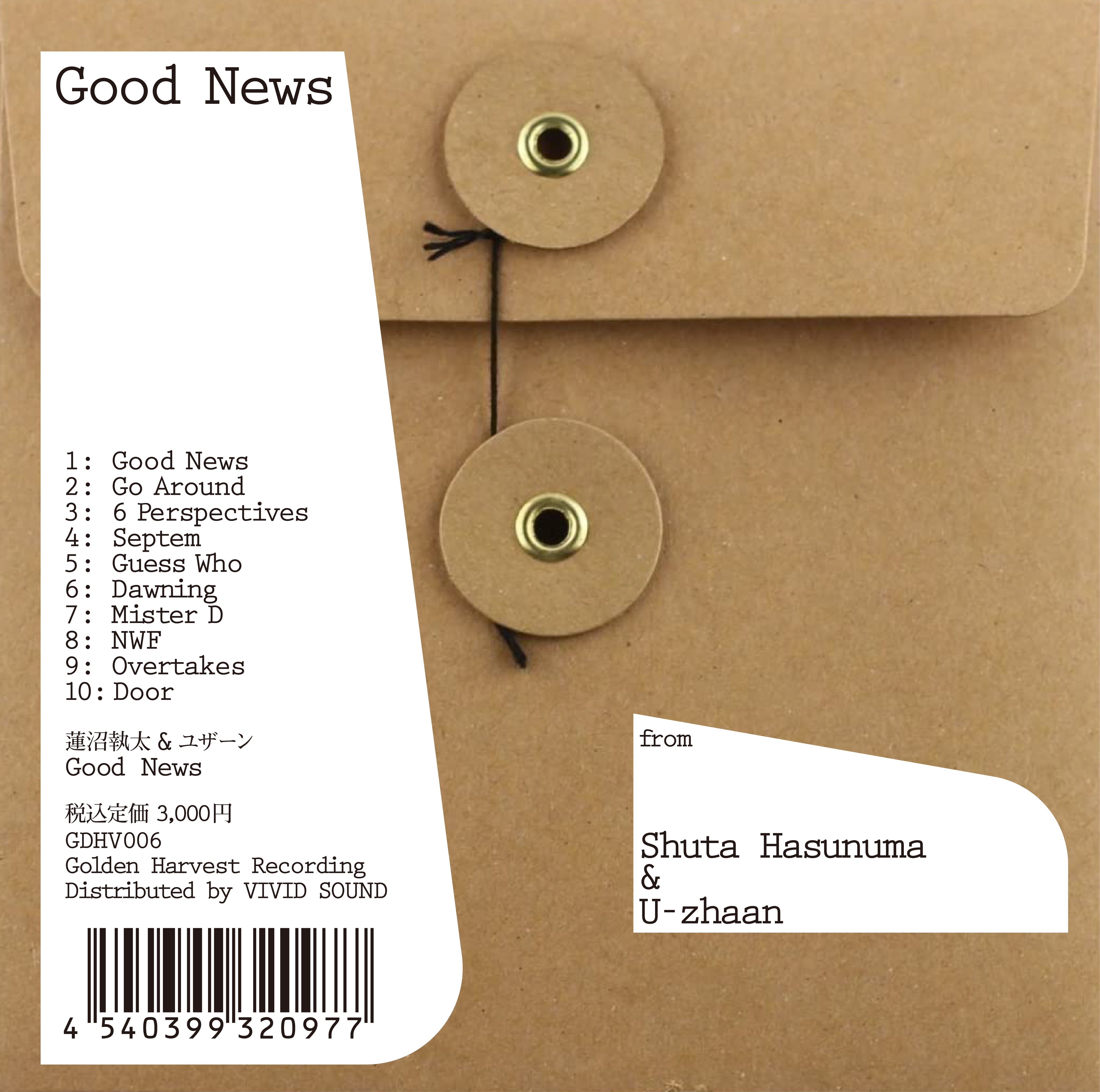 Shuta Hasunuma & U-zhaan : Good News (CD) – 蓮沼執太 | Shuta Hasunuma